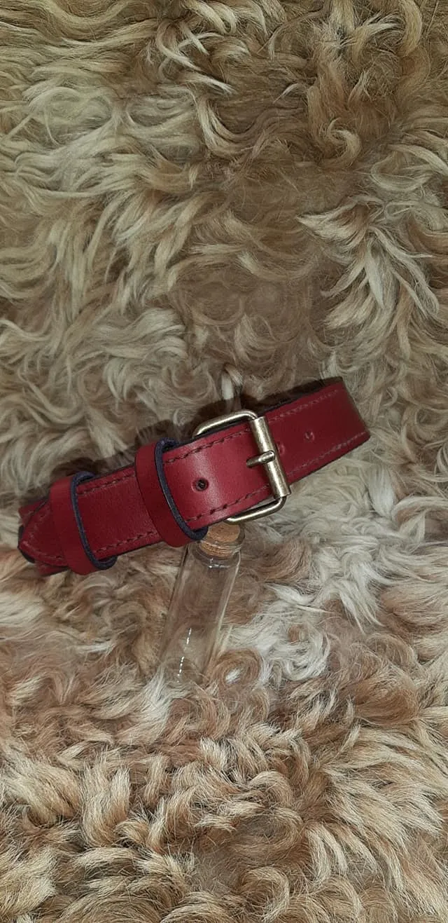 Centuire en cuir, rouge